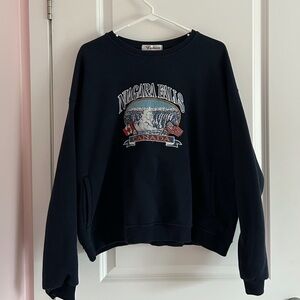niagara falls embroidered sweatshirt